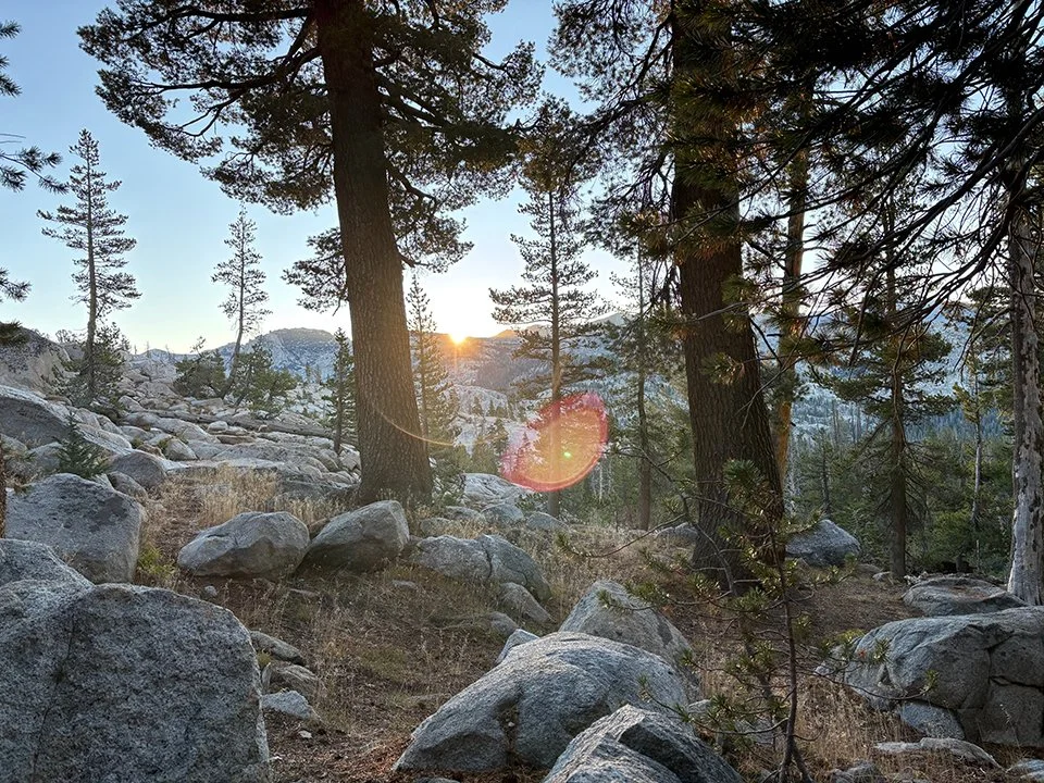 Sunrise at Last Campsite — Below Long Meadow (looking east)