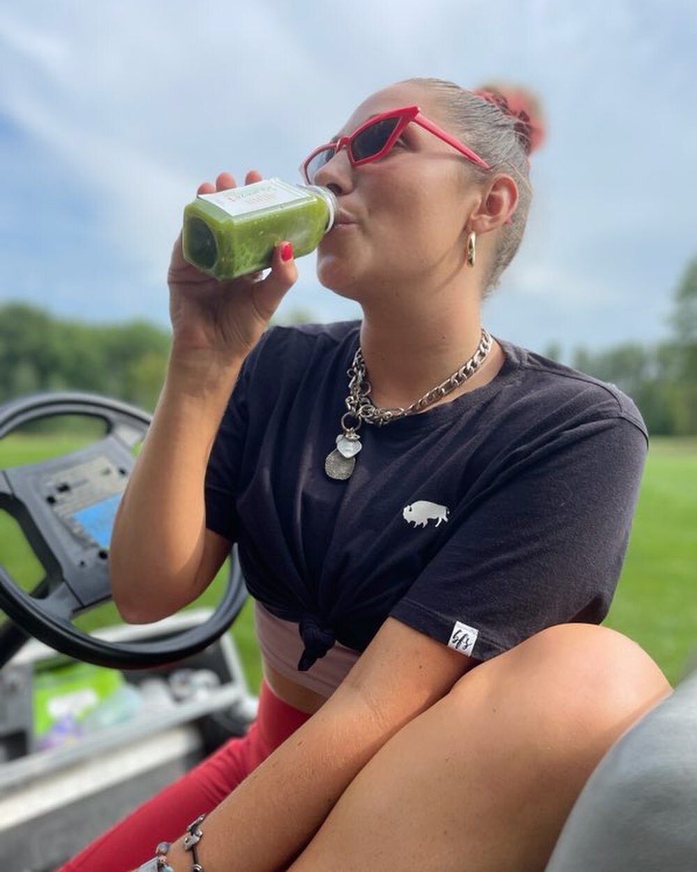 Life&rsquo;s about balance right ? Knew I was going to be in a golf tournament all day so I started off with a bunch of juices from @squeezejuicerybuffalo ! Then made the switch over to some @labattusa &amp; tequila. If you know your going to be gett