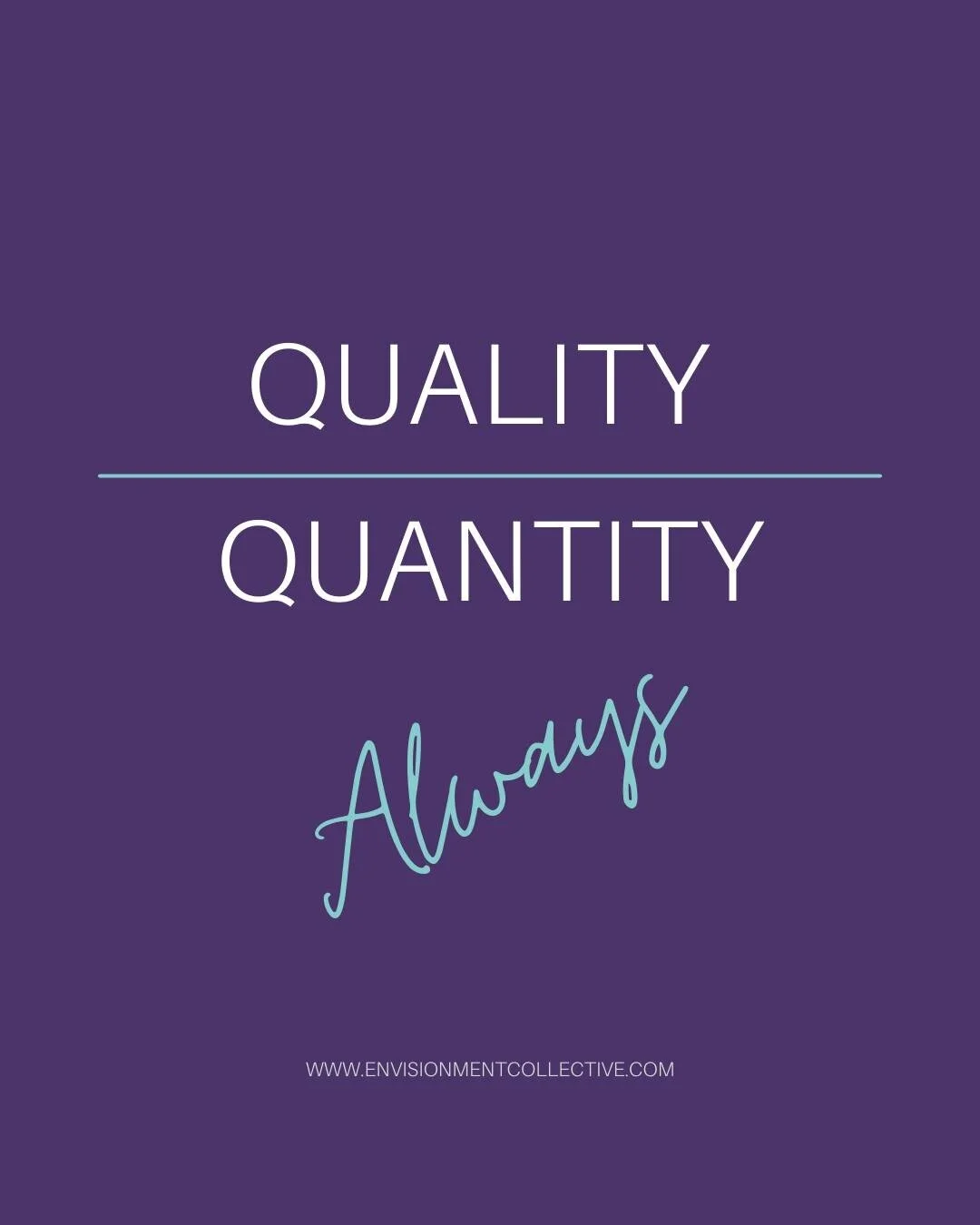 This is something I strongly believe in. In my personal life and in business.

Surround yourself with a QUALITY group of friends and family that support you and your business. It doesn't need to be big, it can even be 1 person, but if it's a quality 