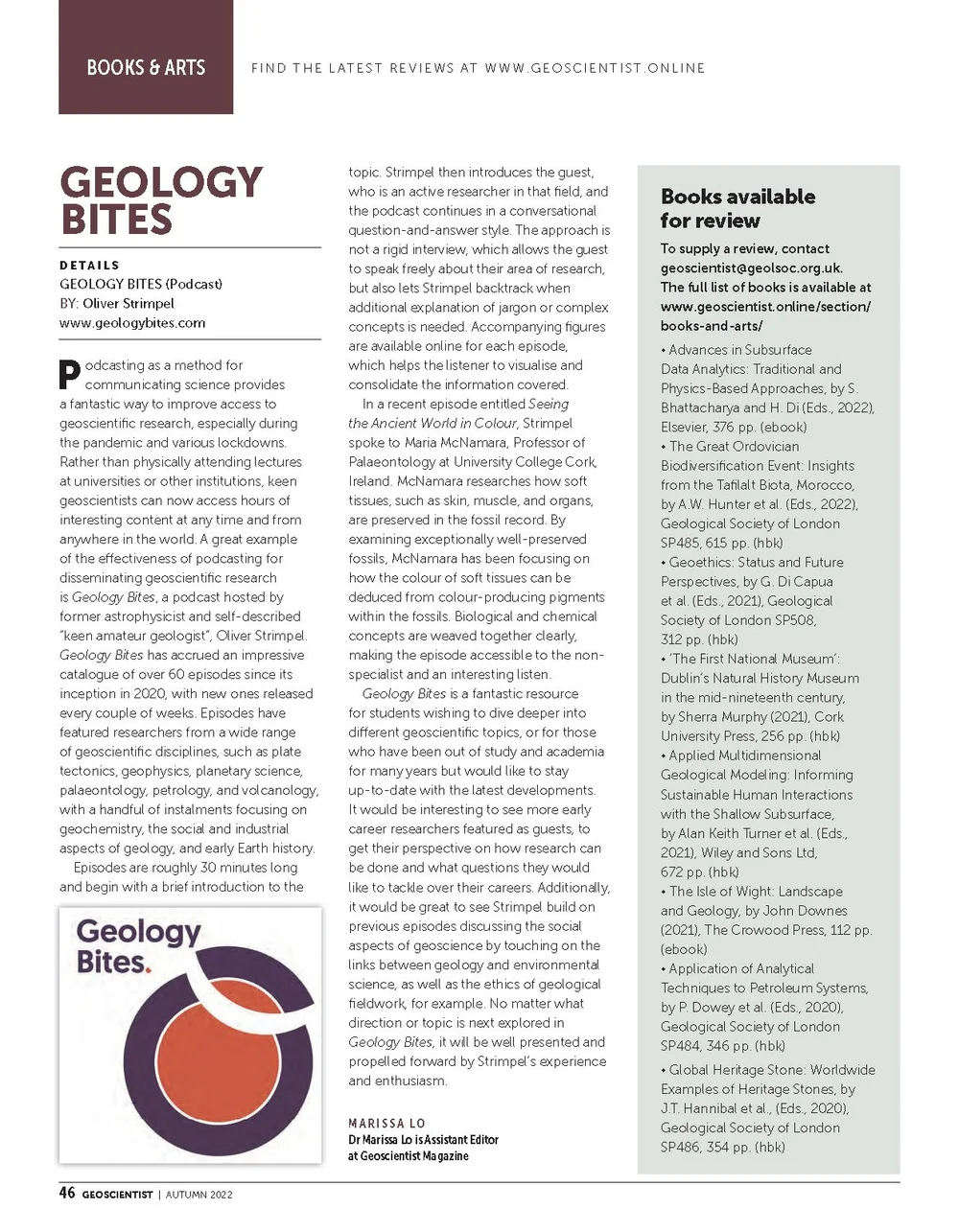 GEOSCIENTIST Review 2022 — Geology Bites