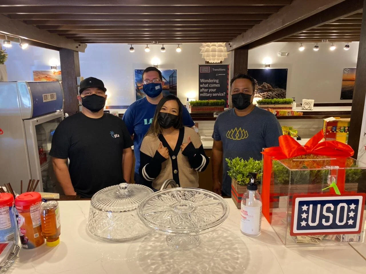 Volunteering at the USO