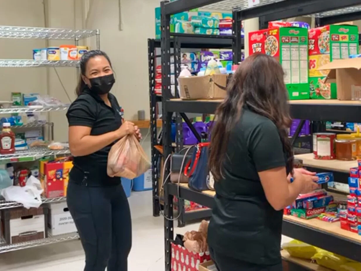 Volunteering at Salvation Army's Food Pantry