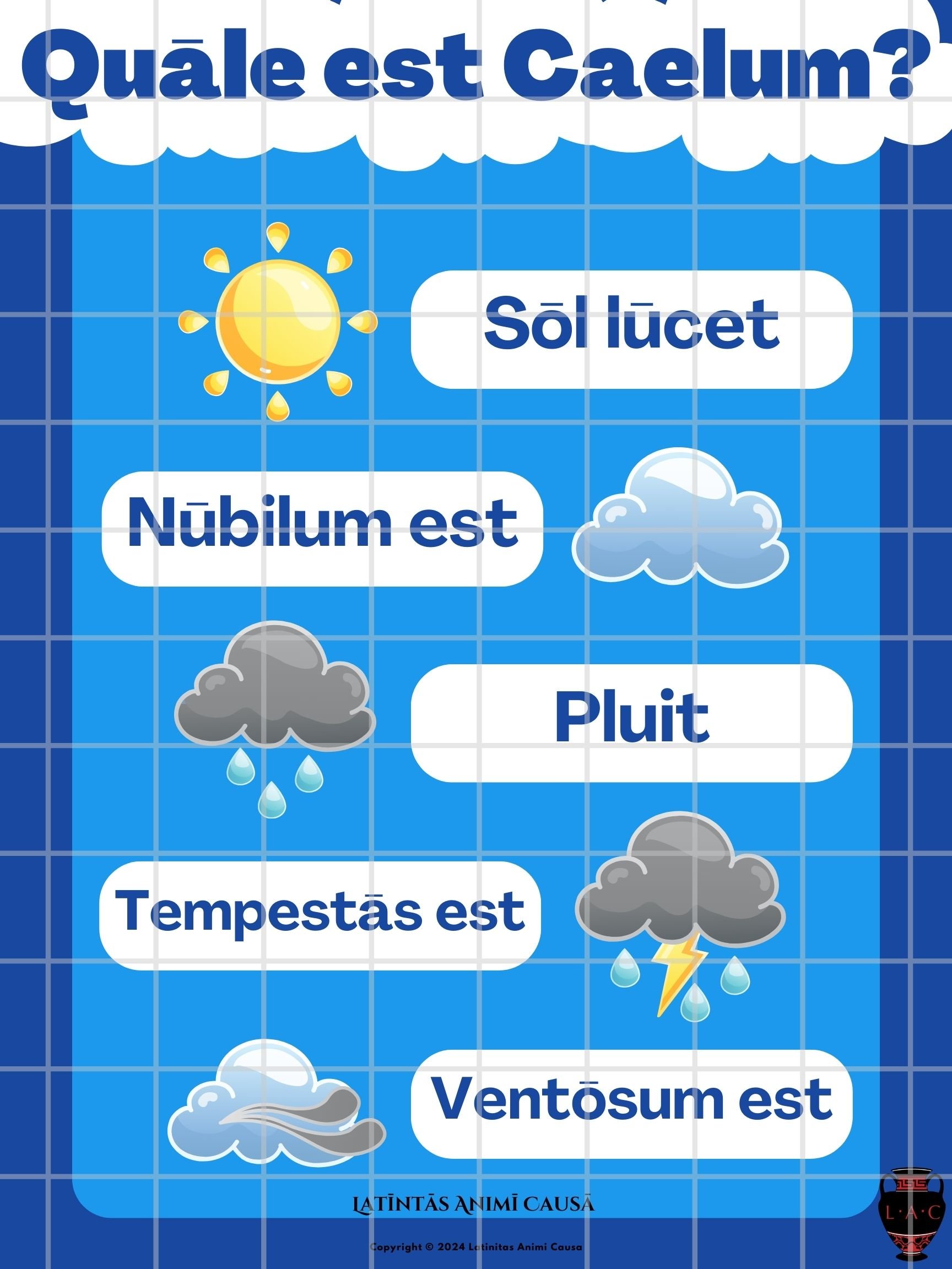 Weather Poster (simple) in Latin!