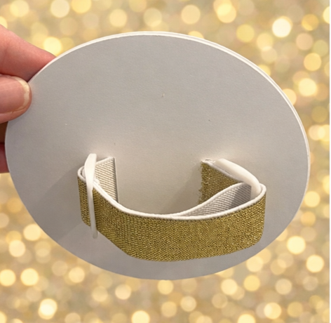 Backer With Gold Elastic