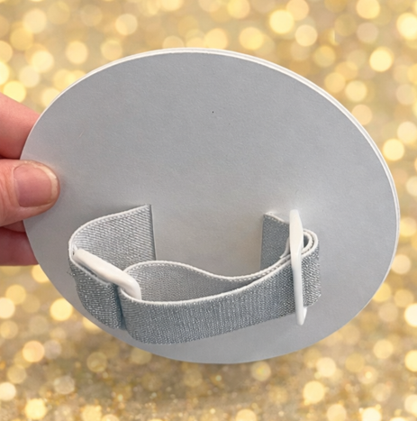 Backer With Silver Elastic