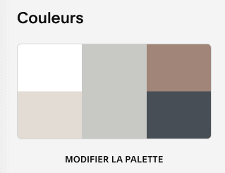 choix de la palette de couleurs Sqaurespace 7.1