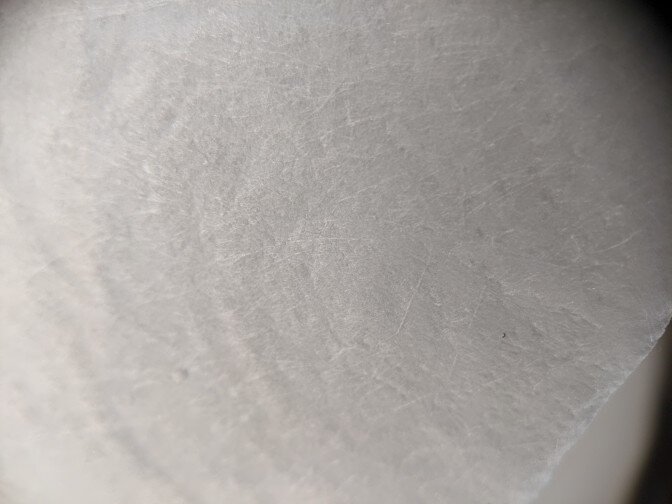Close-up of synthetic HEPA filter material