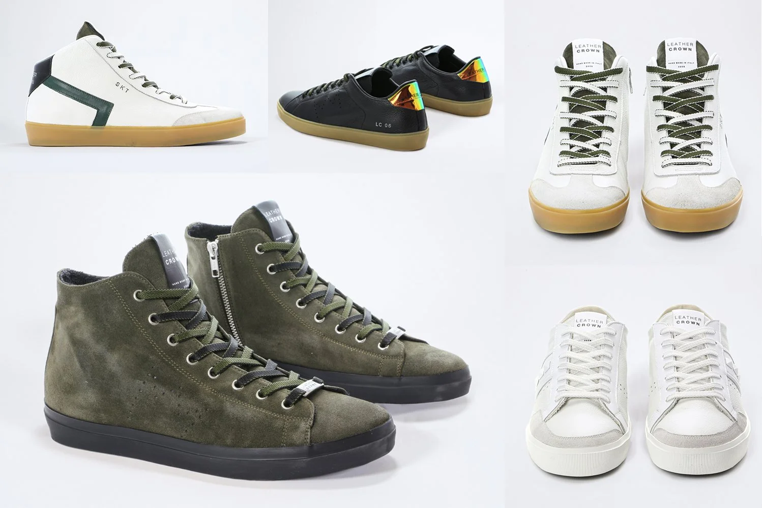 leather crown trainers