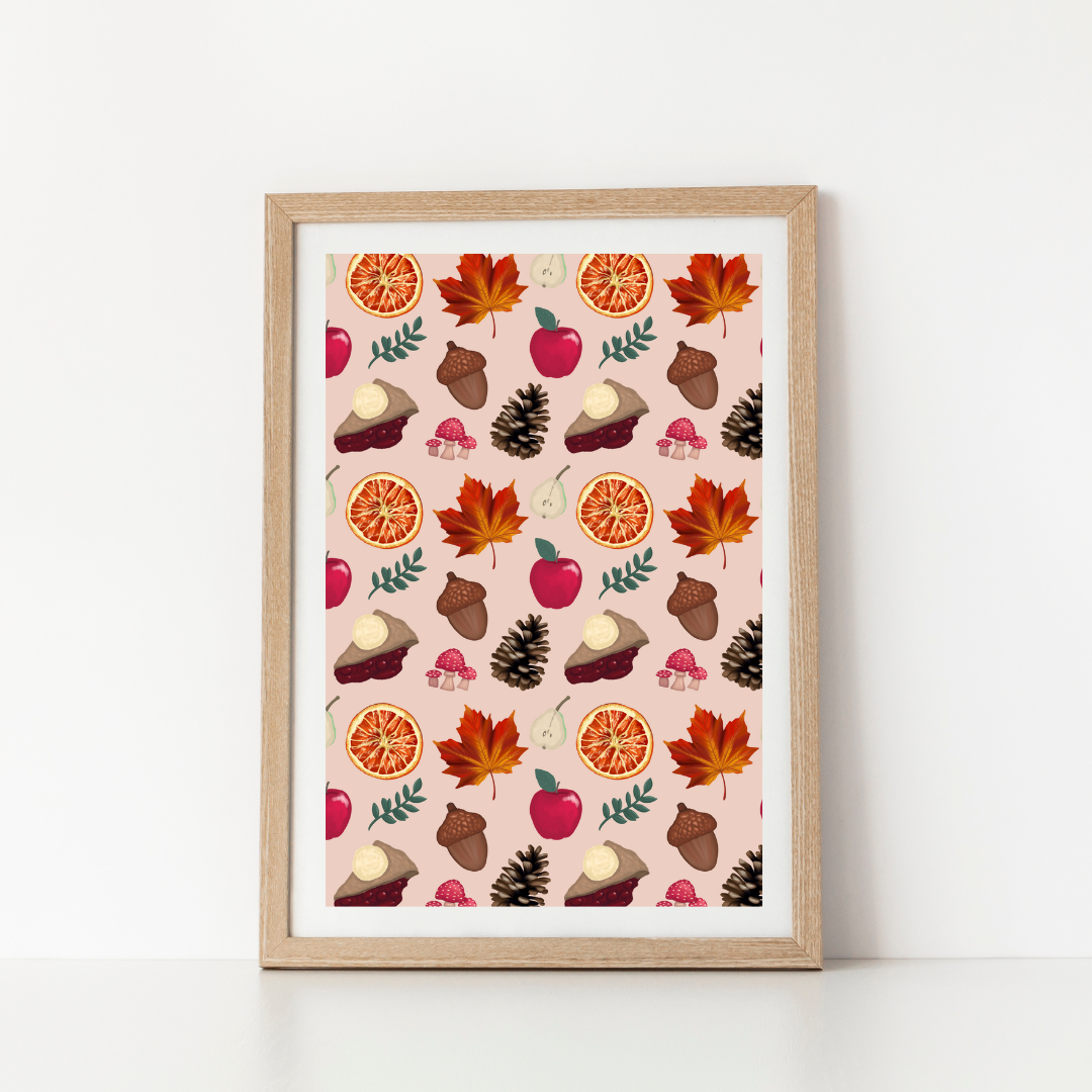 Autumn Harvest Art Print  - A6, A5, A4, and A3