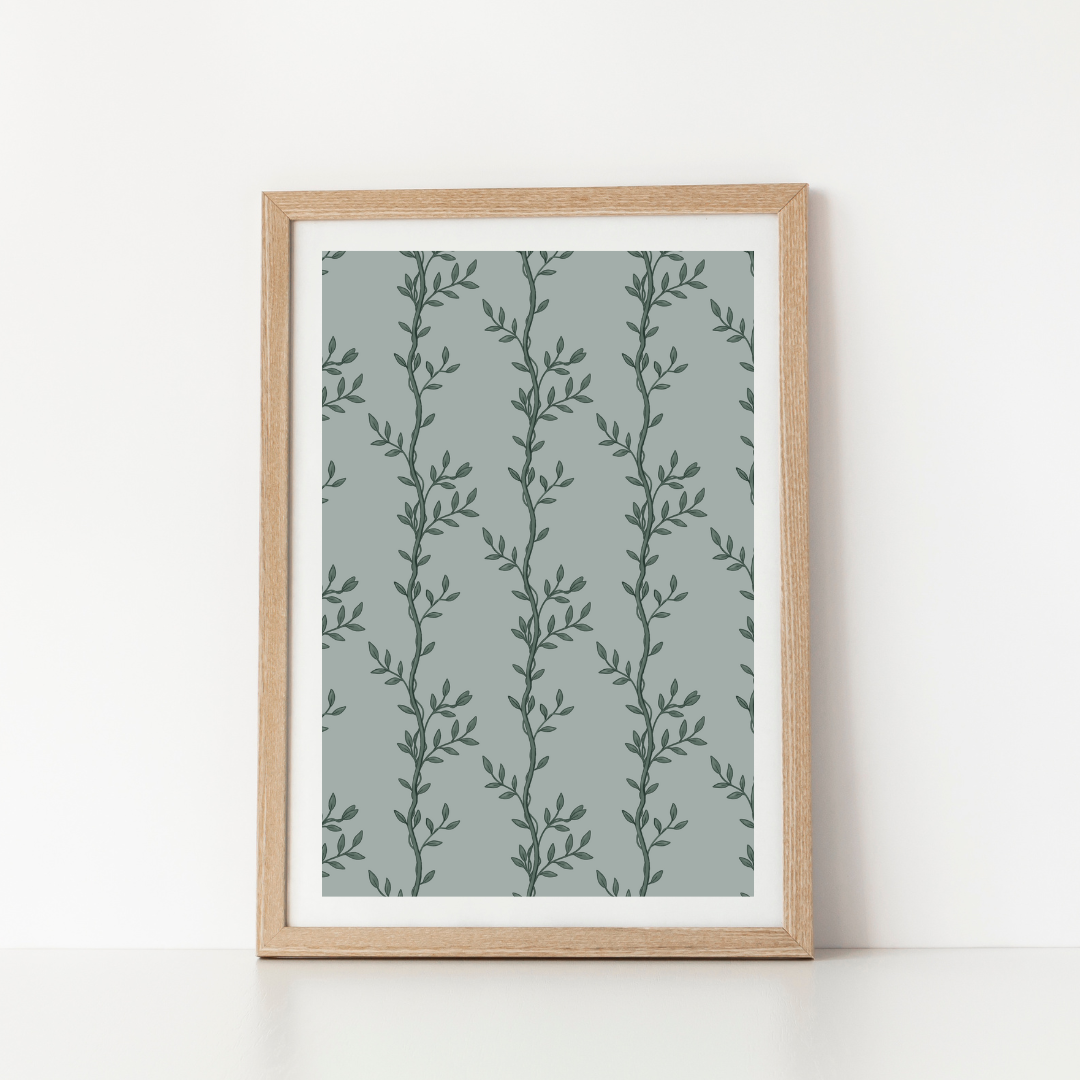 Striped Vine Art Print  - A6, A5, A4, and A3
