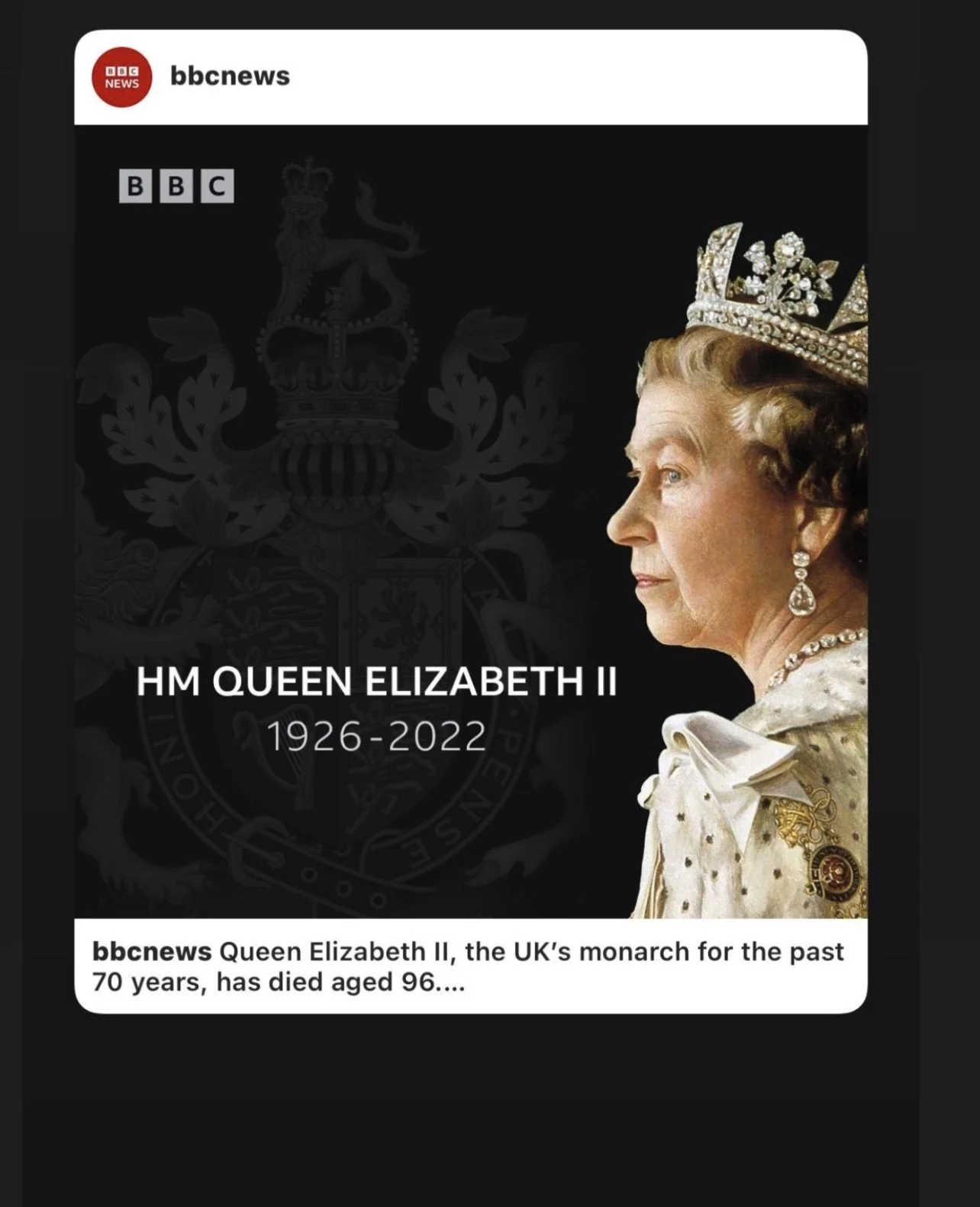 The Passing Of Queen Elizabeth 2nd