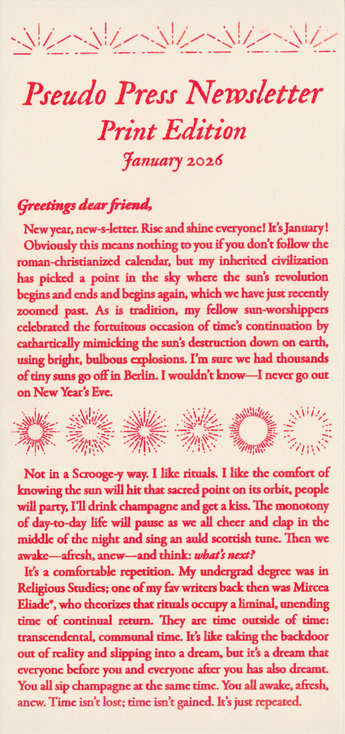 Pseudo Newsletter #13 – January 2026