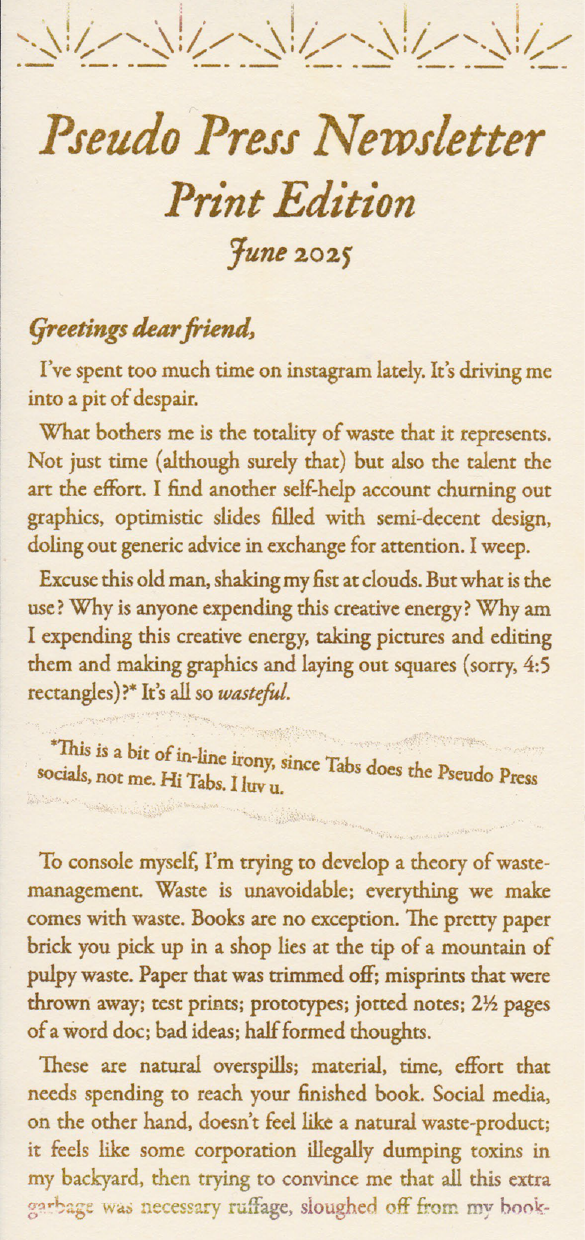 Pseudo Newsletter #6 – June 2025