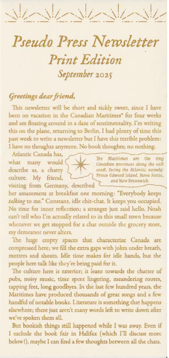 Pseudo Newsletter #9 – September 2025