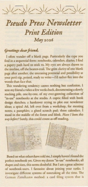 Pseudo Newsletter #17 – May 2026 