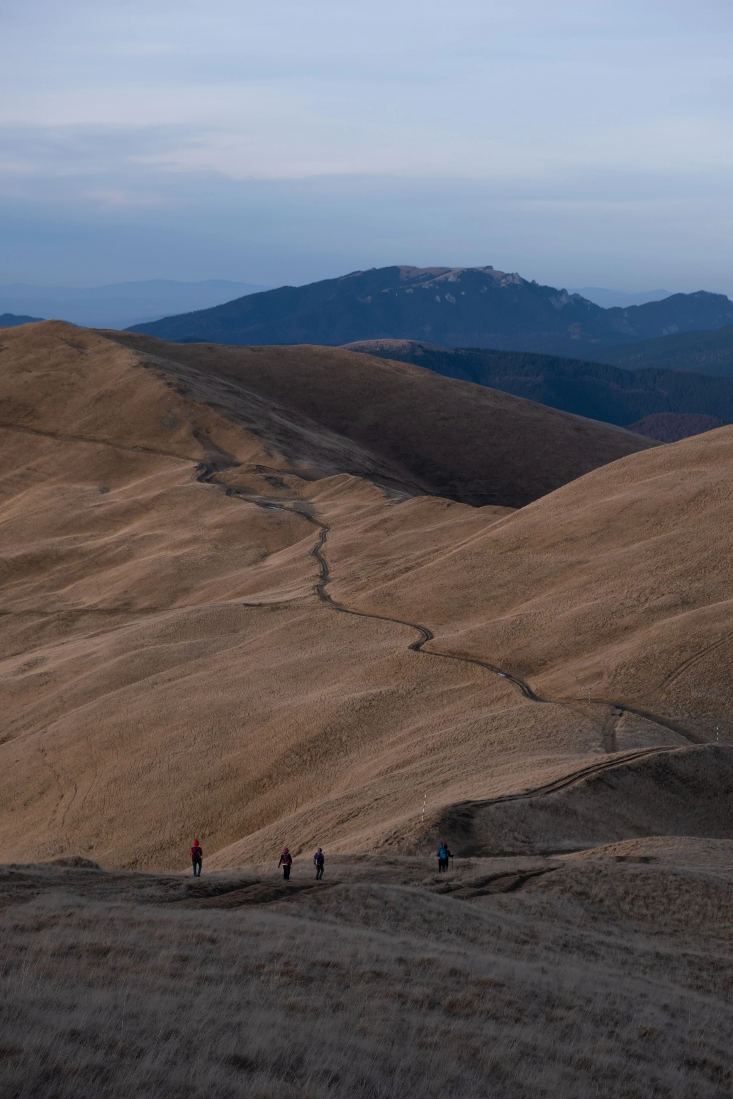 Baiu Mountains captured on the 11th edition of a traditional hike on 16/11/2019. In that year about 40 people were attending, most of them being on the trail behind the camera