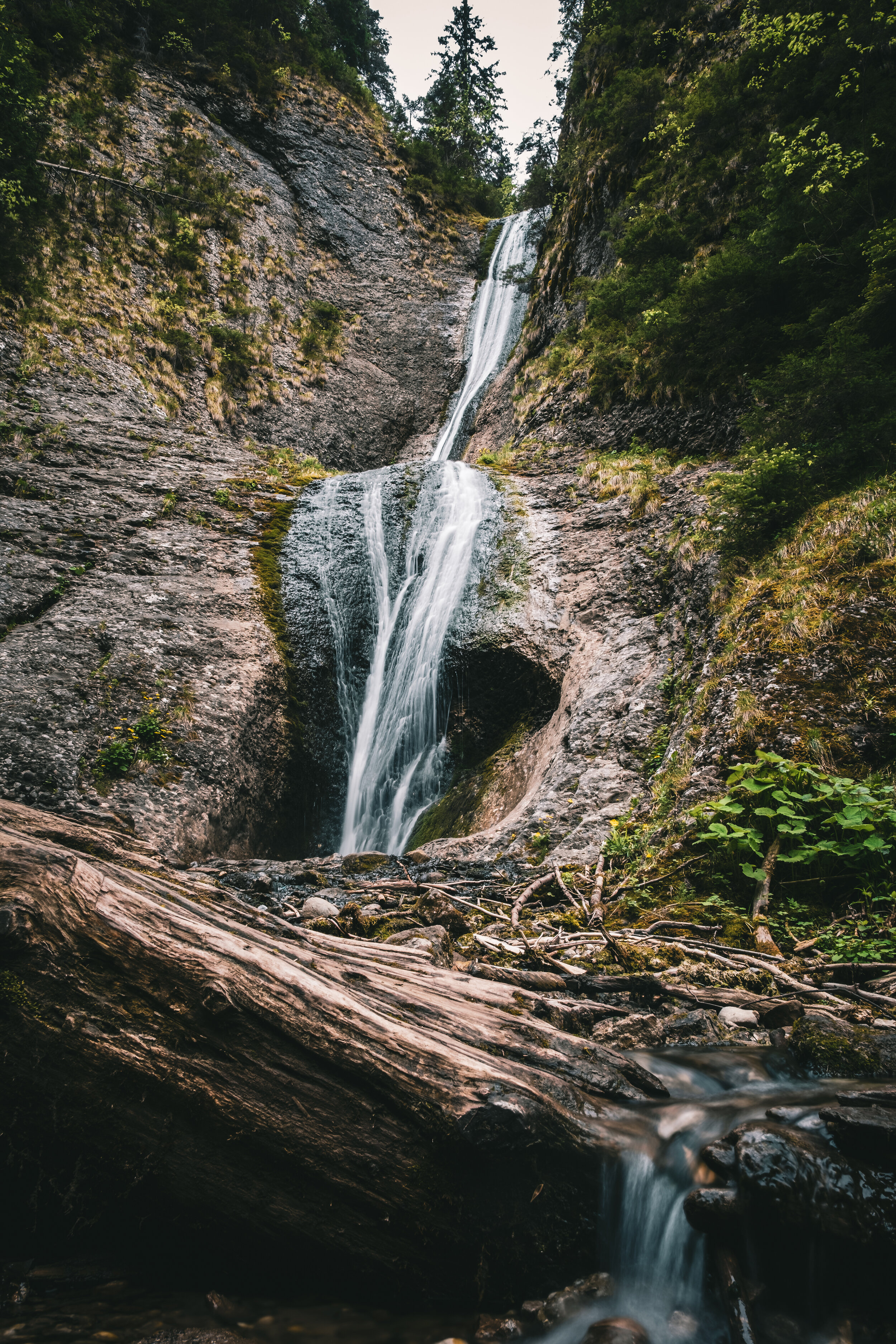 The Duruitoarea waterfall located near the base of the Ceahlau massif captured on 07.06.2020