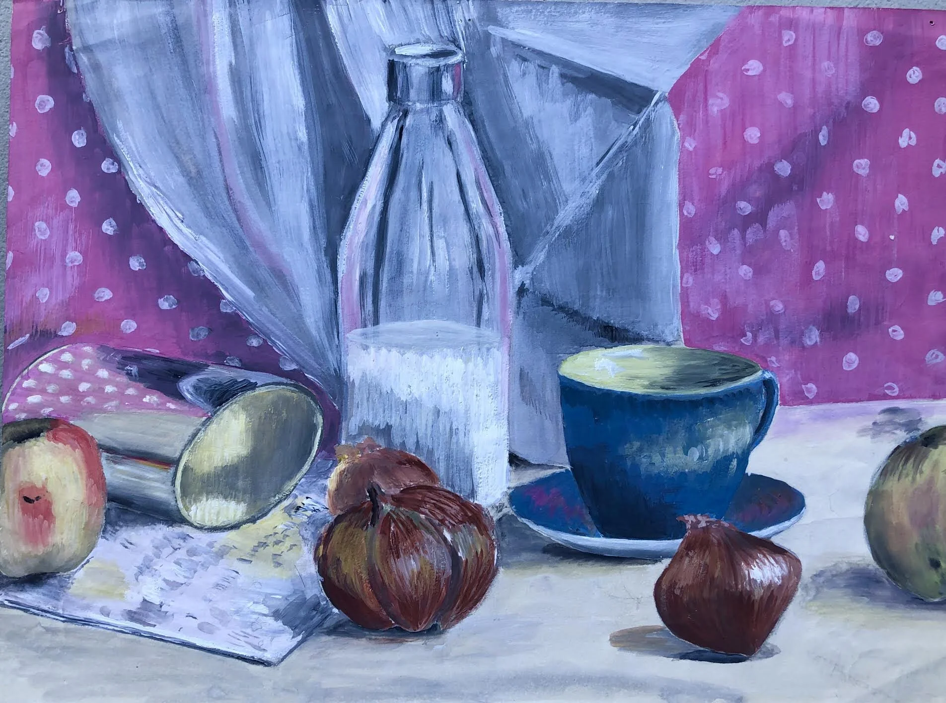 Milk Bottle (Gouache)