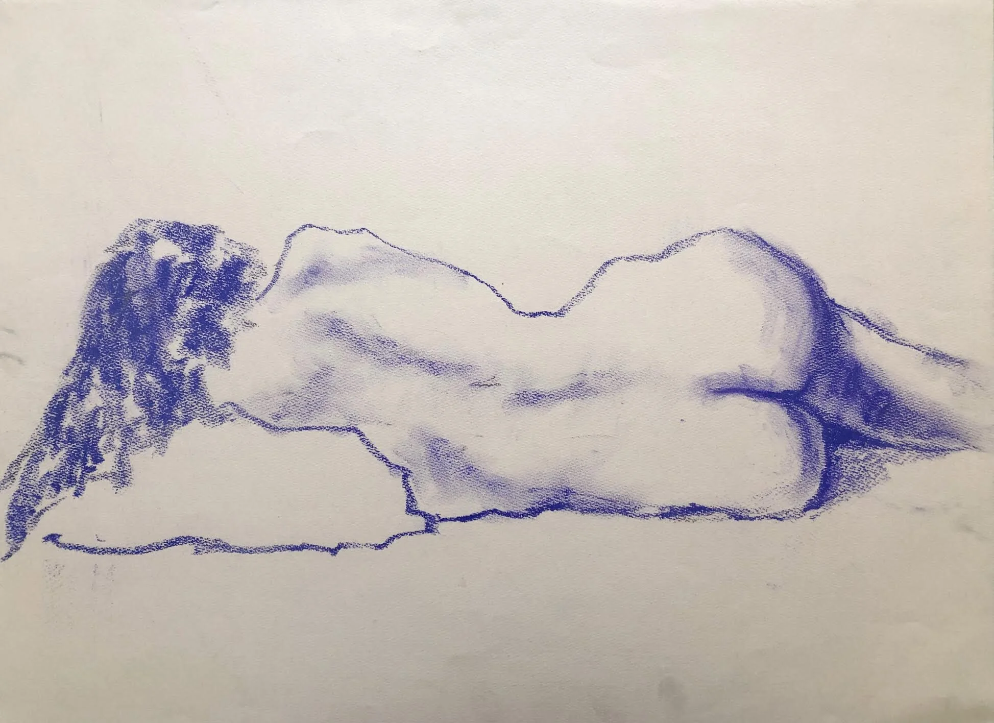 Purple Woman (63 x 48 cm Pastel)