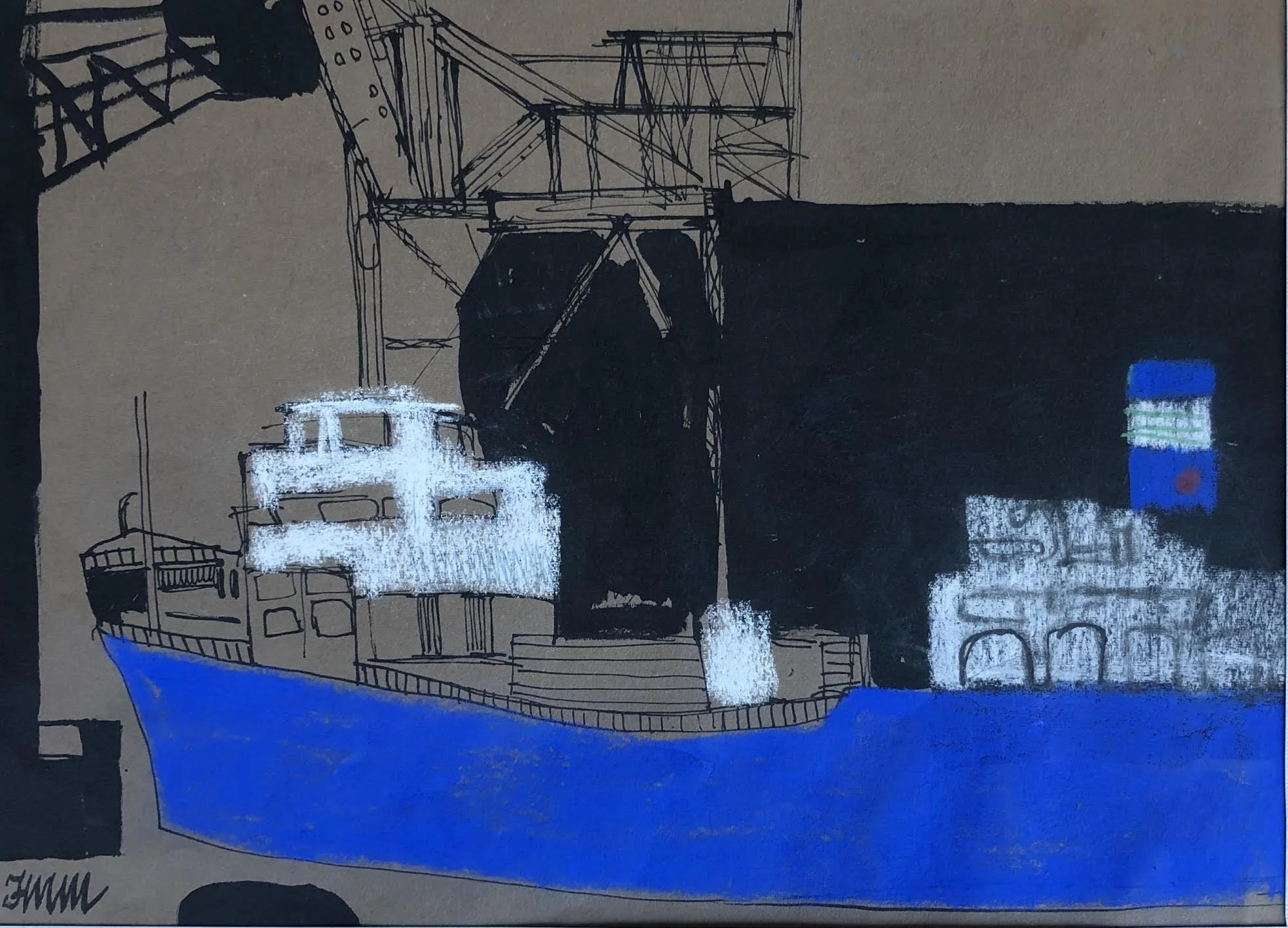 Dock ( 21 x 30 cm Gouache and Ink)