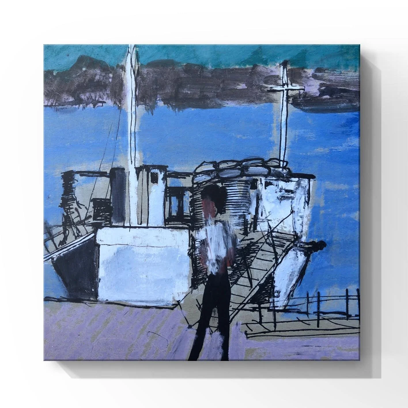 Fisherman Ibiza ( 25 x 30 cm Gouache and Ink)