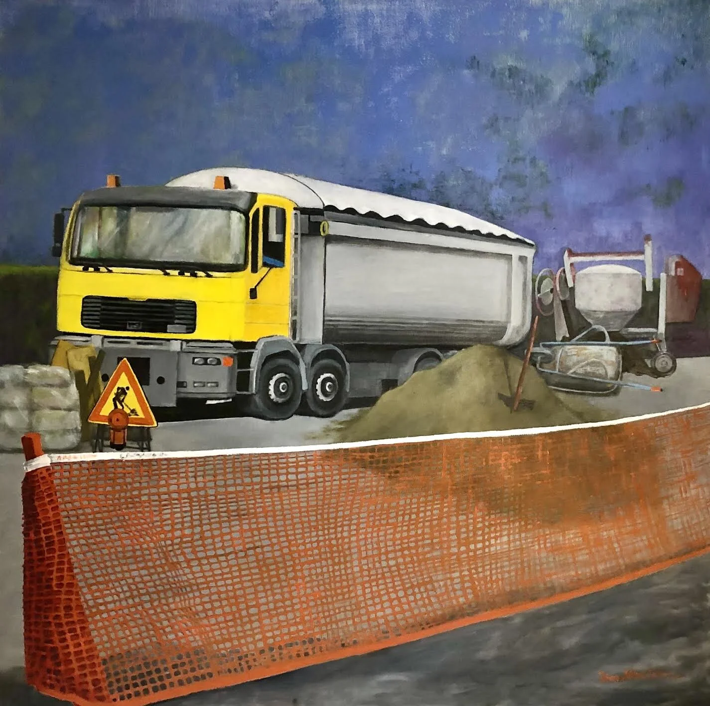 Lorry (80 x 80 cm Oil)