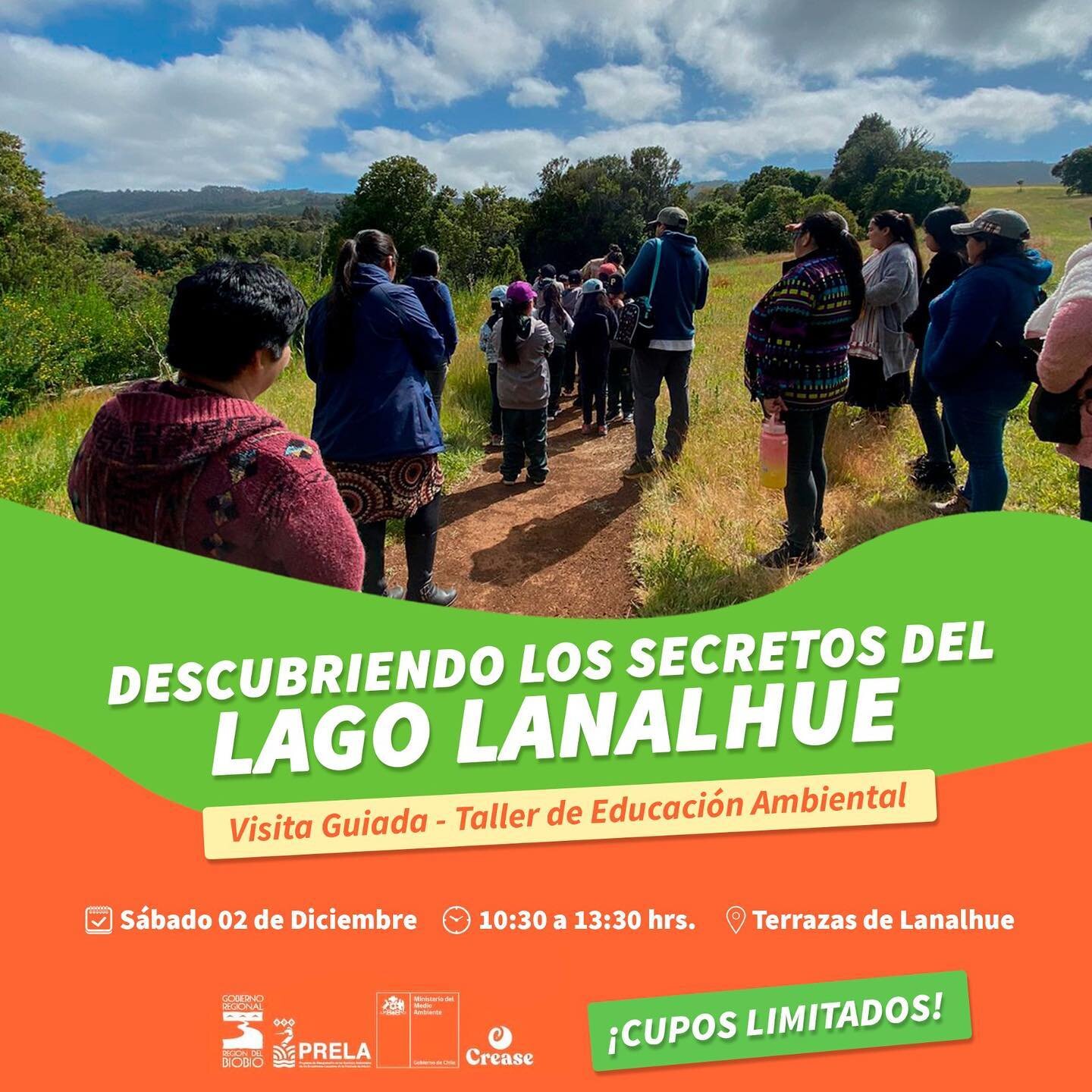 👀Atenci&oacute;n comunidad del Lago Lanalhue👀

🌸Este s&aacute;bado 2 de diciembre junto a @prelabiobio realizaremos 2  Salidas de Educaci&oacute;n Ambiental en la Cuenca del Lago Lanalhue GRATUITAS

🔎 Inscr&iacute;bete en el link de la descripci&