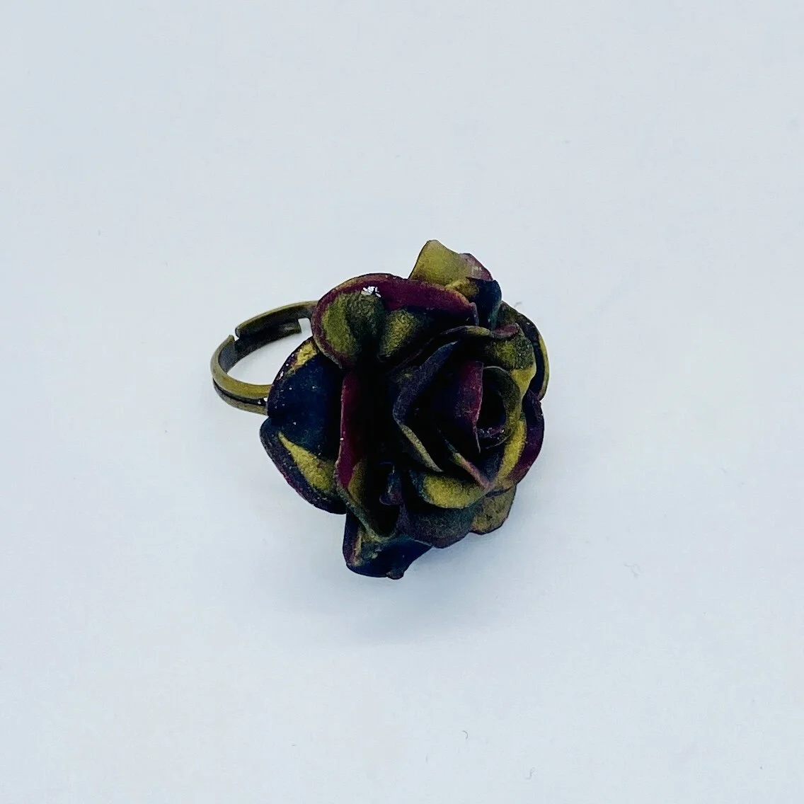 Antique Maroon &amp; Black Ring