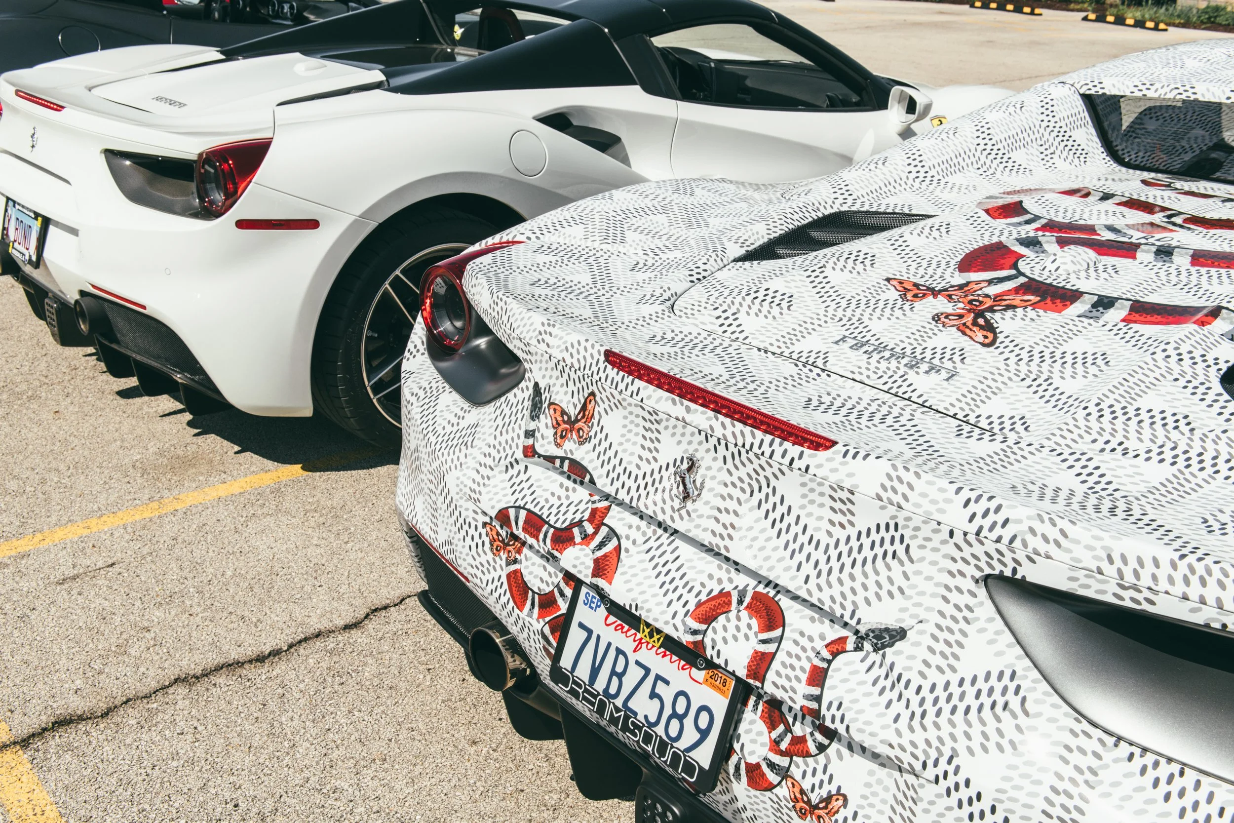 Goyard_Gucci_Ferrari_488_Spider_2017_at_Autobahn_Racetrack_with_White_488_Spider_DSLuxury_Rental.jpg