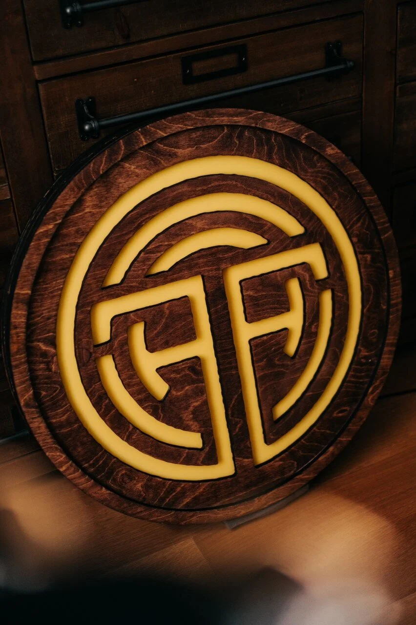 A light fixture that Owen designed during his summer internship at Big Secret