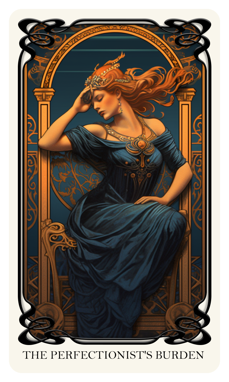 The Perfectionist's Burden: This card represents the pressure to be perfect or meet unrealistic expectations. It challenges players to confront the shame that can emerge when they fall short of their own or others' standards.