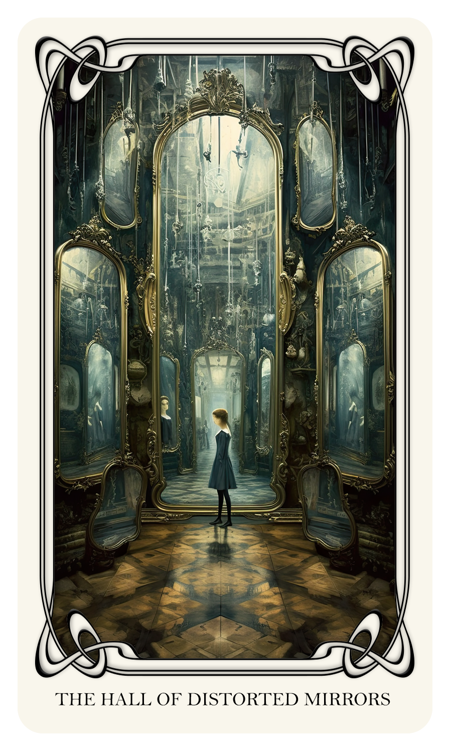 The Hall of Distorted Mirrors: This shame takes residence in a deceptive hall of distorted mirrors, magnifying perceived flaws and fueling conditions like body dysmorphia. Influenced by societal pressures and unrealistic standards, these mirrors ampl