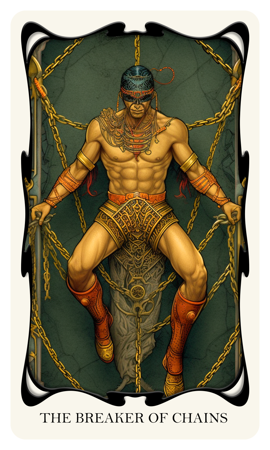 The Breaker of Chains: This card embodies your commitment to challenge shame actively. It asks you to visualize and articulate your strategy, your inner resources, and the actions you will take to break free from the chains of shame.