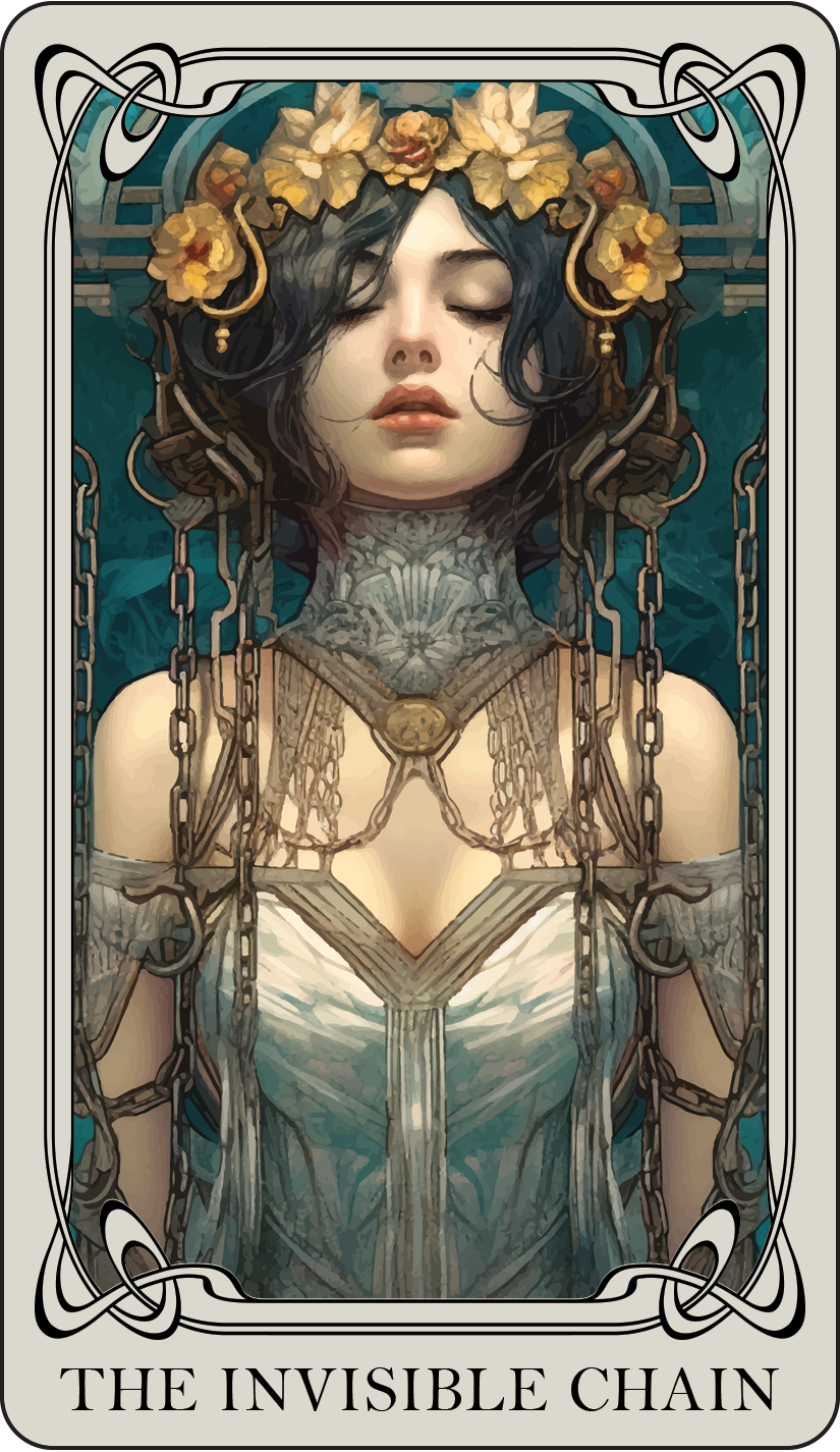 The Invisible Chain: Shame acts as a chain that binds us to our past mistakes and perceived inadequacies. It keeps us from exploring new opportunities, forming authentic connections, and realizing our full potential. This card urges you to break free