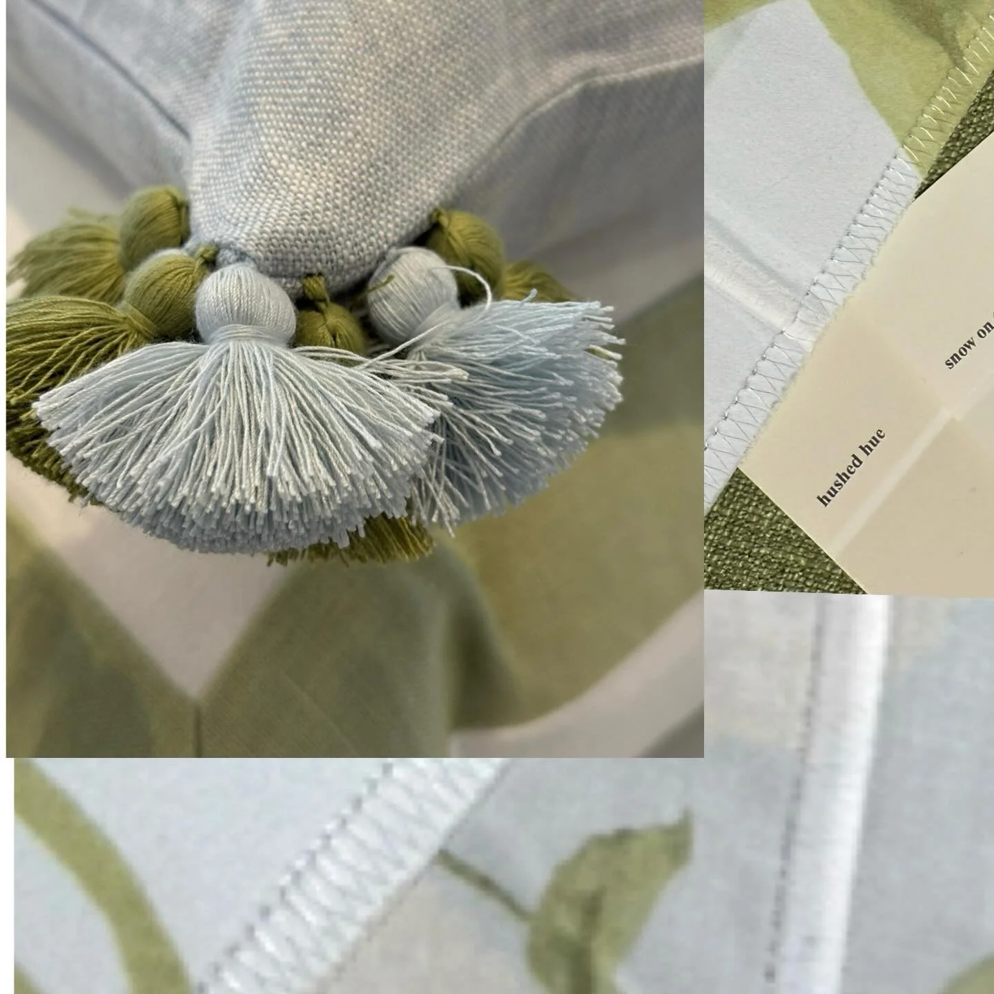 And the third and final guest bedroom scheme! This one we are calling &ldquo;Spring&rdquo; but it would be great in any season. Fresh rich green for the headboard, a super soft blue for pillows, and delicate hydrangea flowers for the bedding. A speci