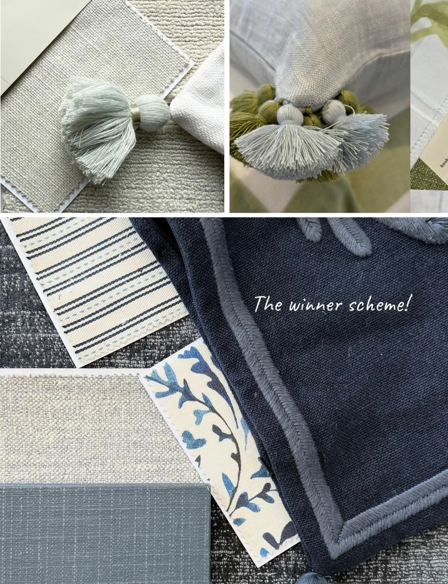 Our &ldquo;winner&rdquo; scheme is blue.. no real surprise there. America&rsquo;s favorite color! I&rsquo;m a fan of blue in its richest and most indigo form or when blended with green to create a special nuanced more custom shade. Thanks for your li