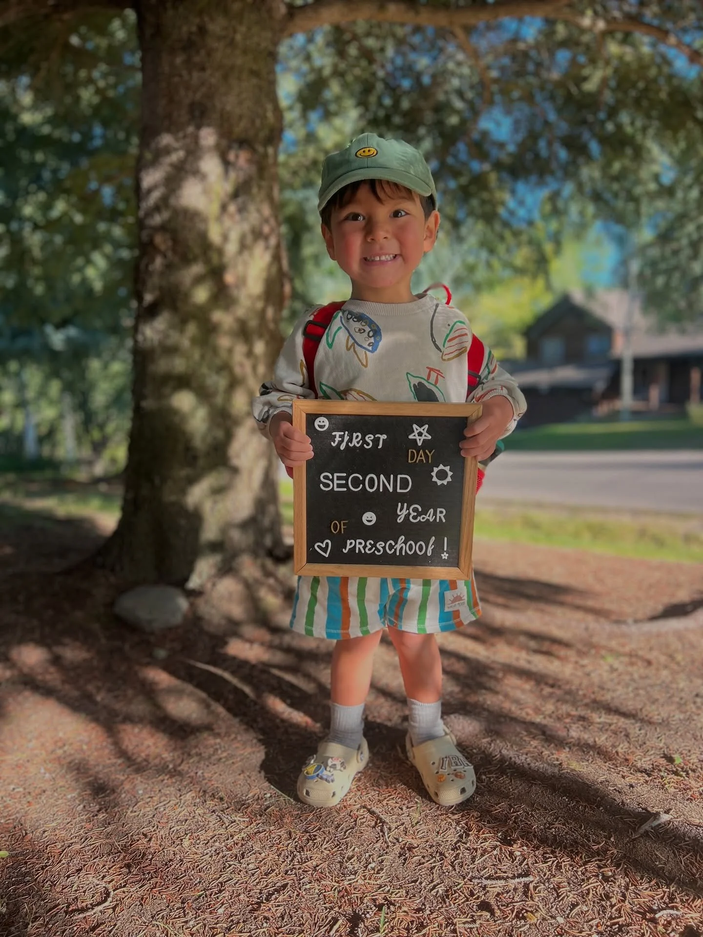 First day of preschool 2nd year here we go 🥰 #firstdayofschool2025