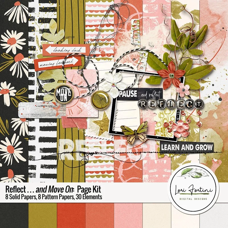 Reflect . . . And Move On! Page Kit - Mixed Media Monthly