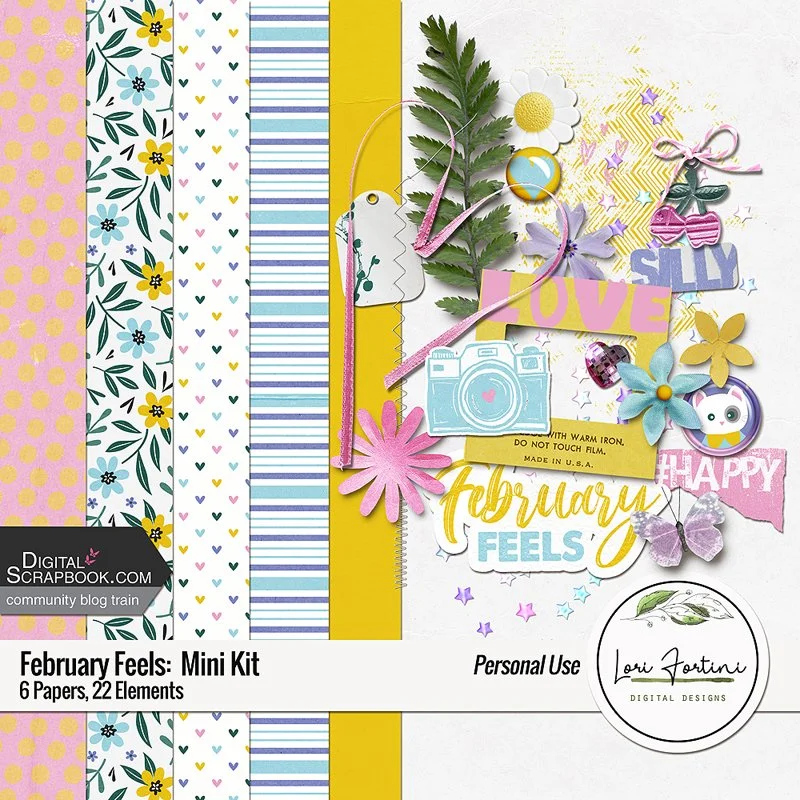 February Feels Page Kit - Blog Train Freebie