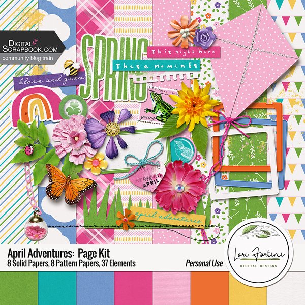 April Adventures Page Kit - Blog Train FREEBIE
