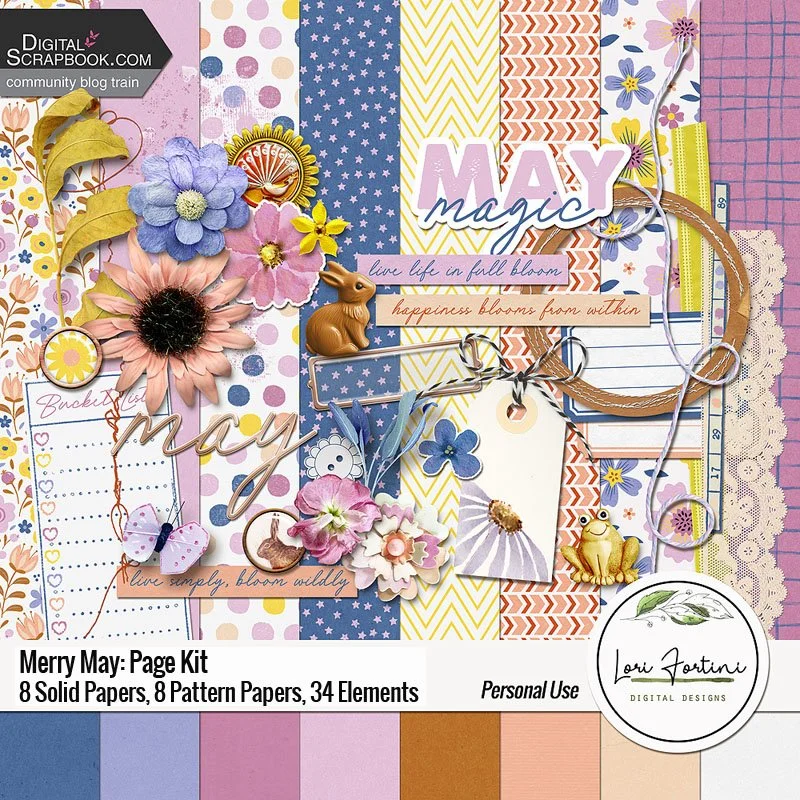 Merry May Page Kit - Blog Train Freebie