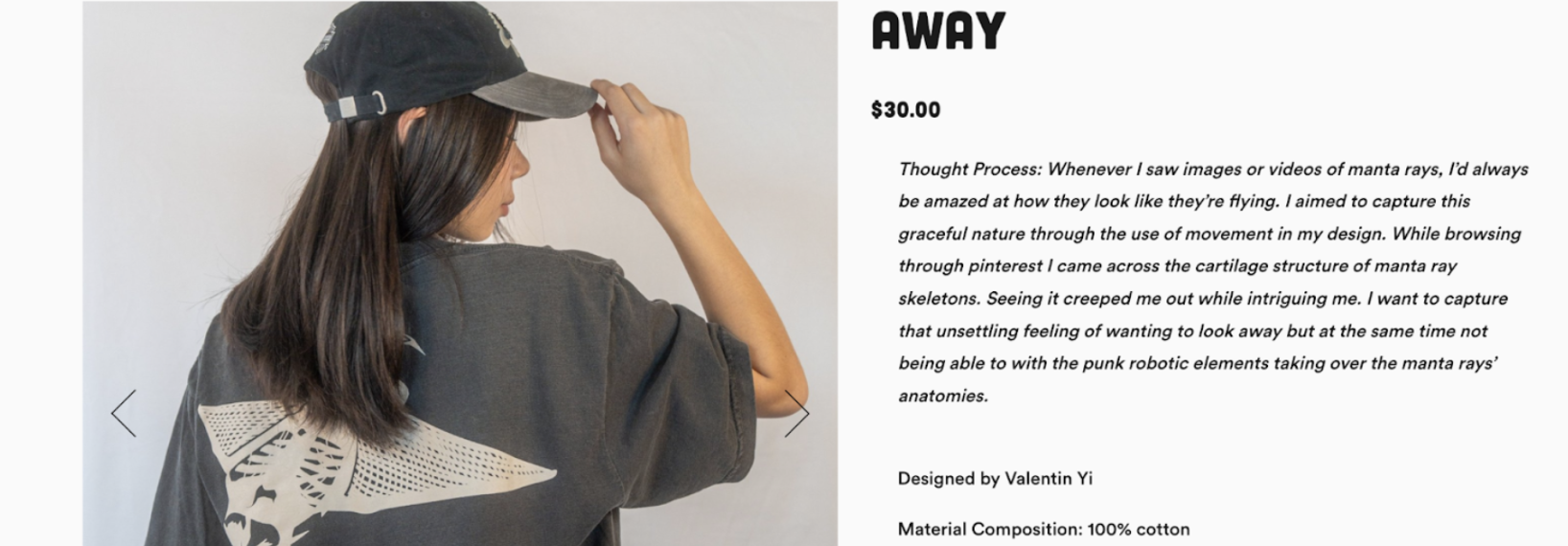   Fig. 3. EthiCAL Apparel’s manta-festing flying away Tee  