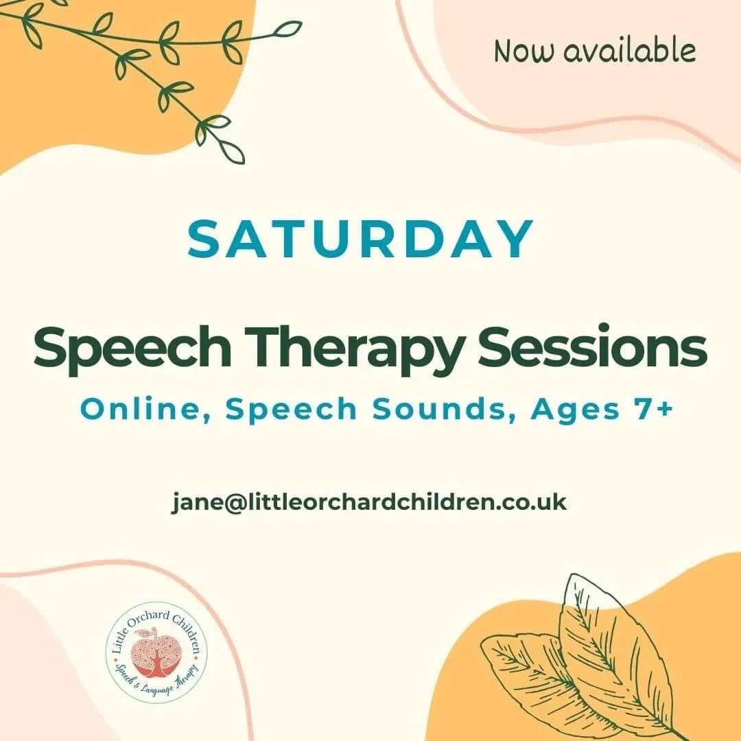 🌟 Exciting News! 🌟

I'm thrilled to announce that I now have a limited number of Saturday online Speech Sound Therapy sessions available for children aged 7 and up! 🗣️💻
.
Is your child needing some extra help with their speech sounds, speech clar