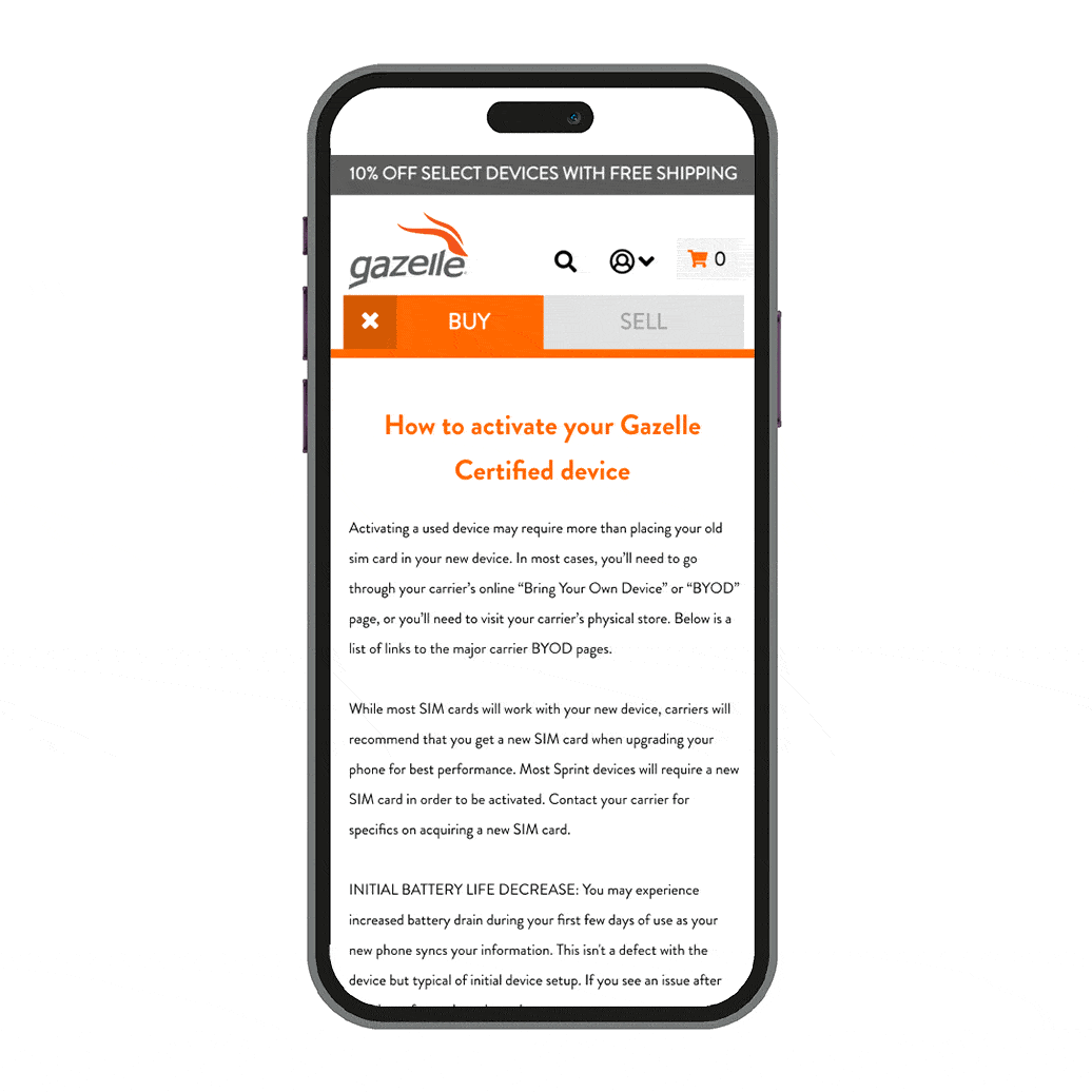 activation mobile