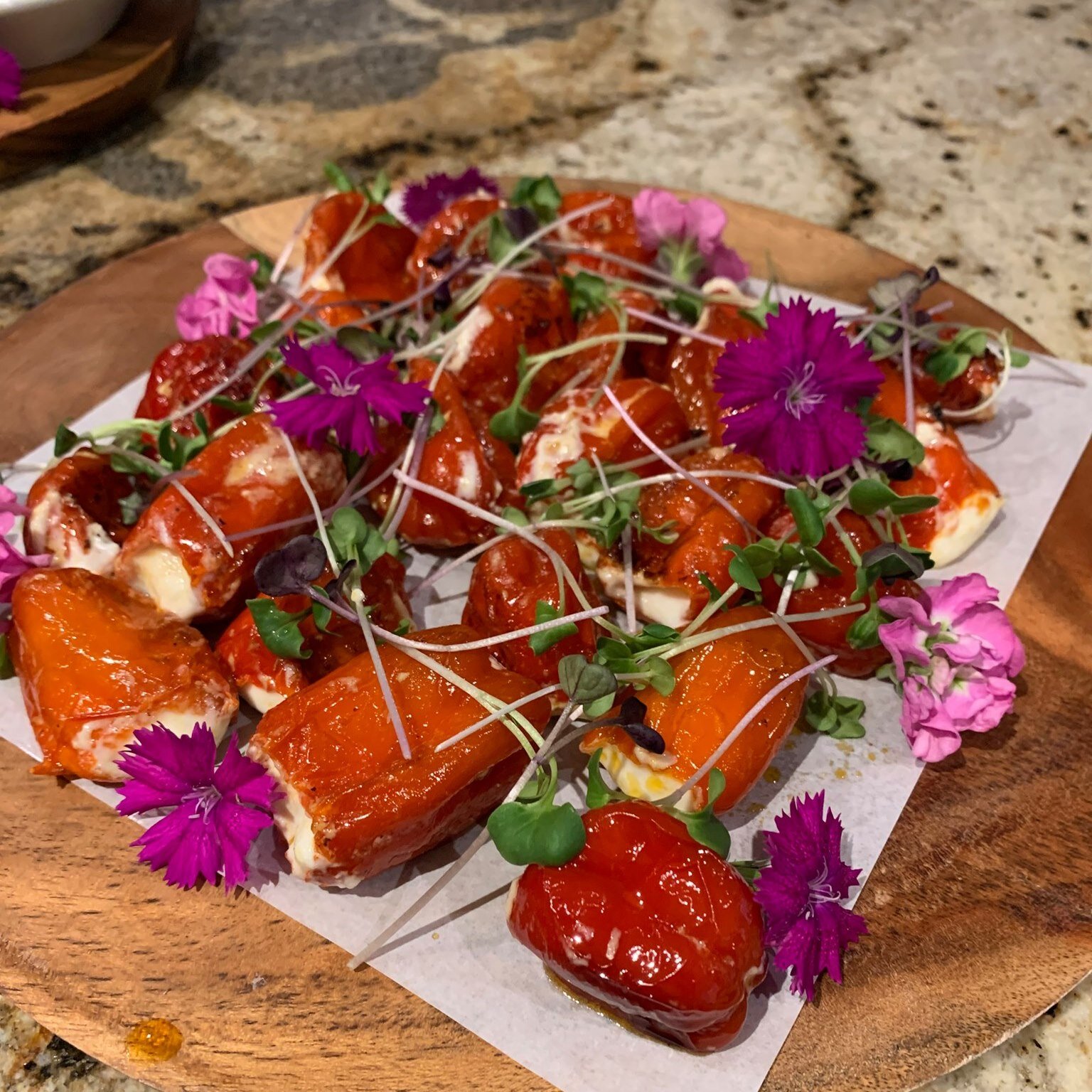 Goat Cheese Stuffed Piquio Peppers