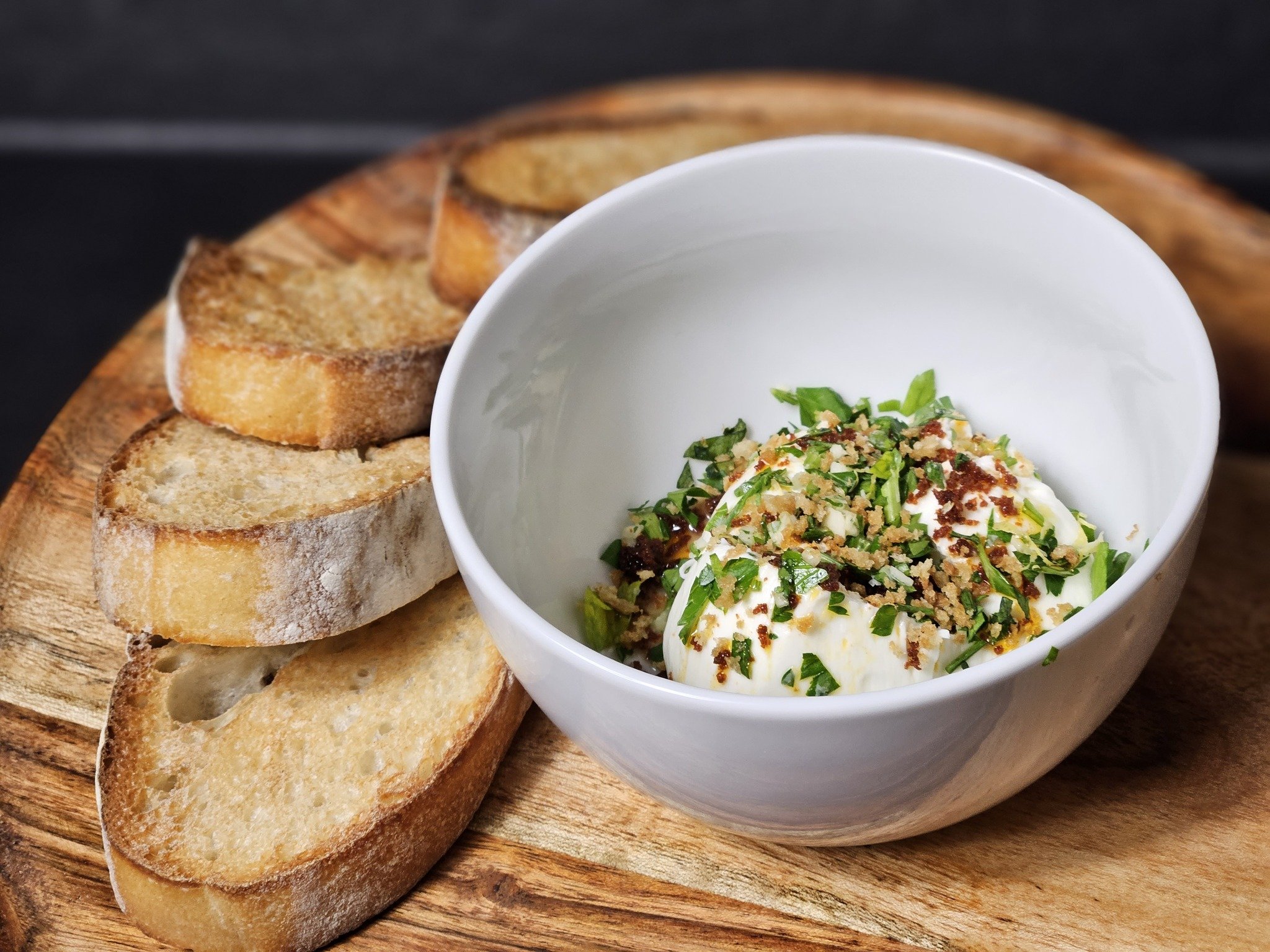 Burrata With 'Nduja + Herb Gremolata