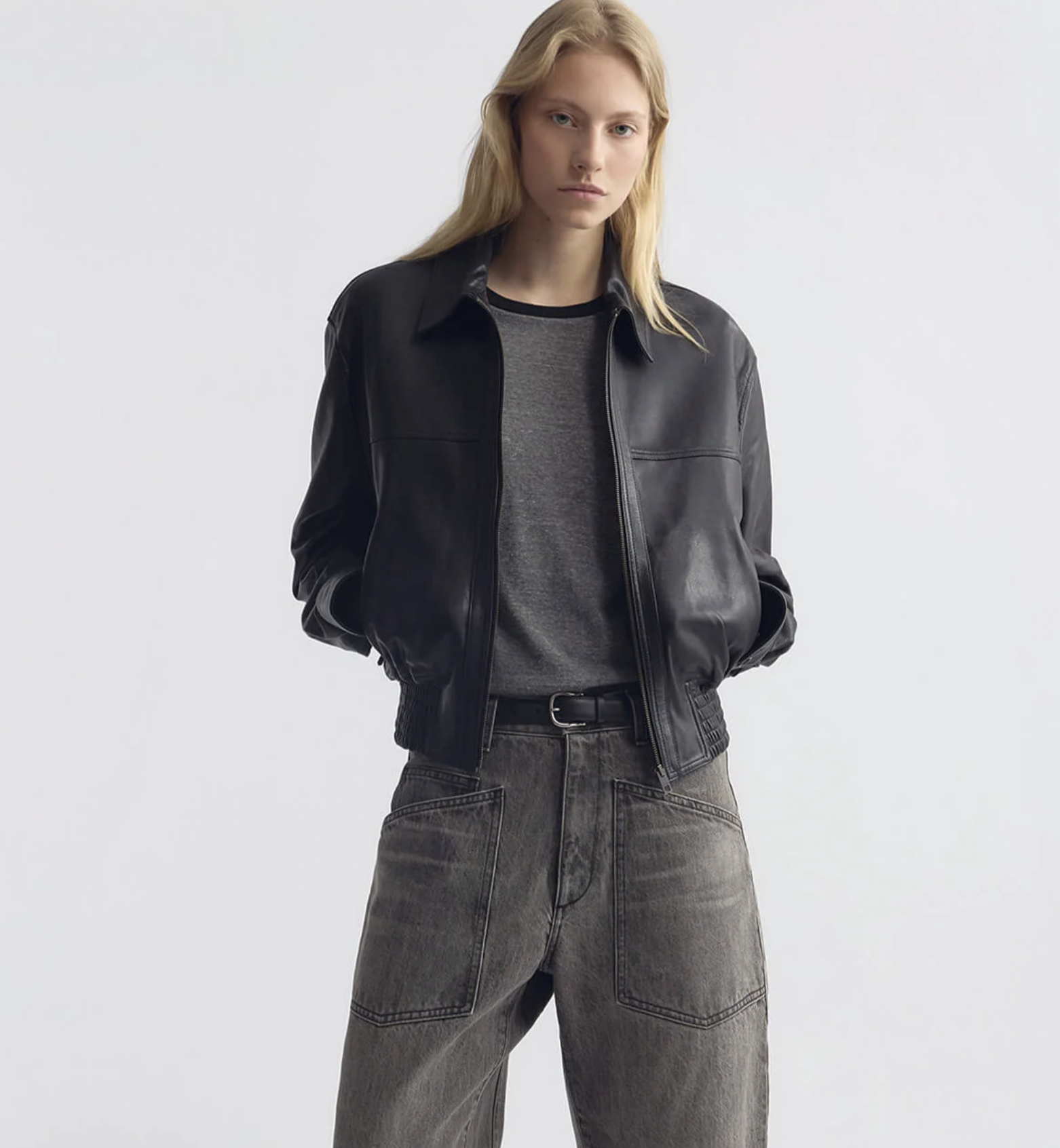 Nili Lotan Lana Classic Ringer Tee in Heather Grey — Sabine Kohler Boutique 2.png