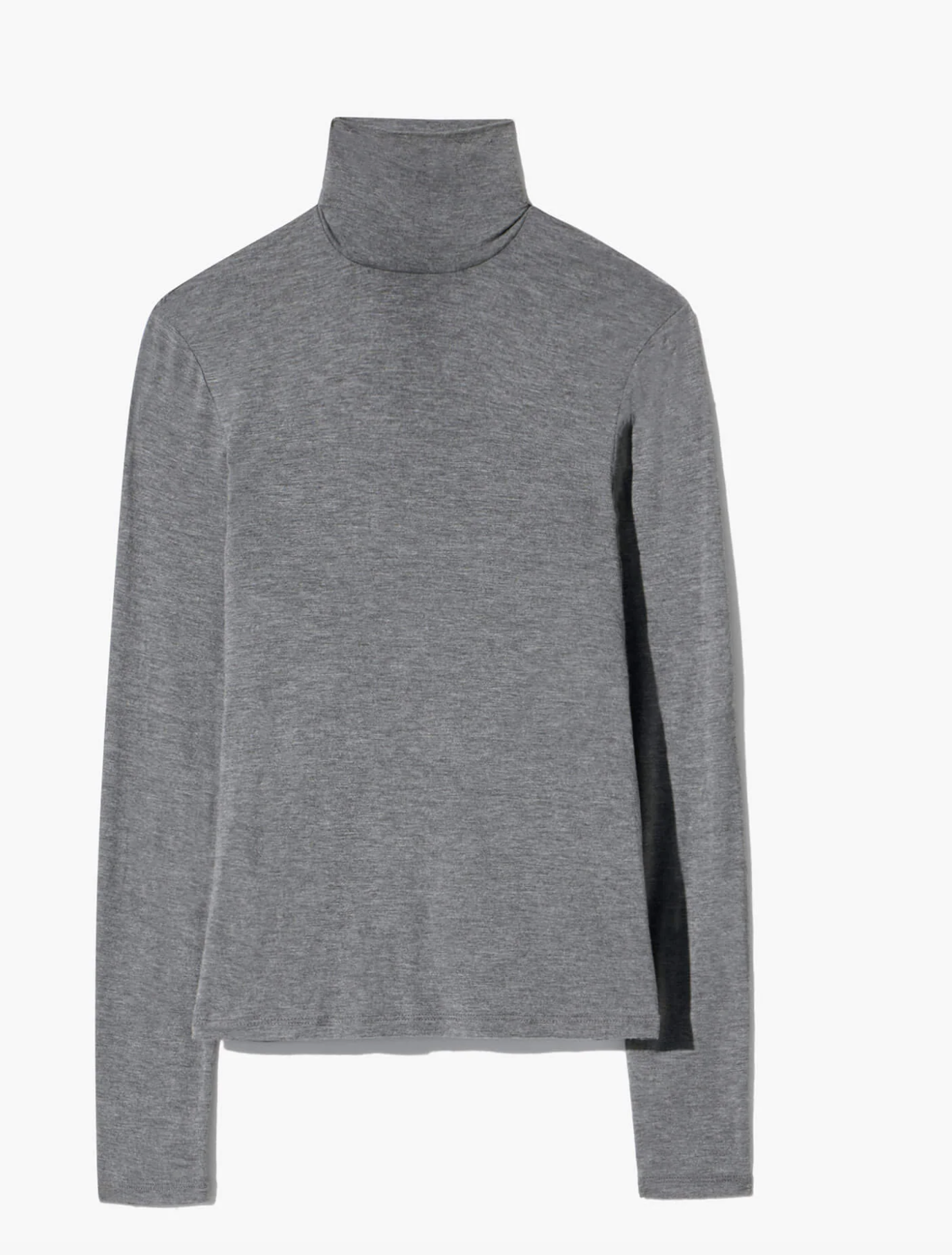 Nili Lotan Keria Top in dark heather grey slim-fit turtleneck — Sabine Kohler Boutique 1.png