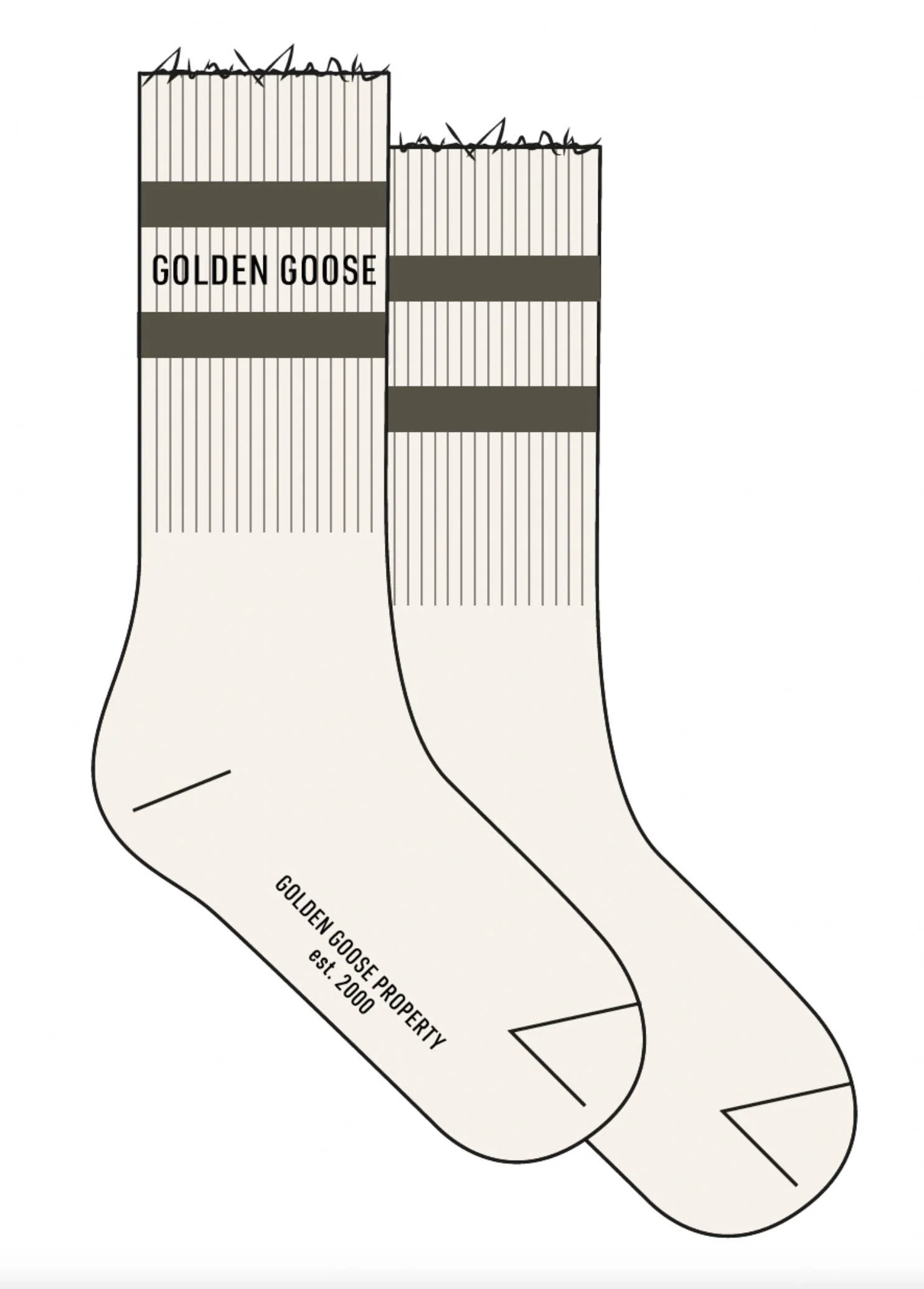 GOLDEN GOOSE HIGH RIB SOCKS