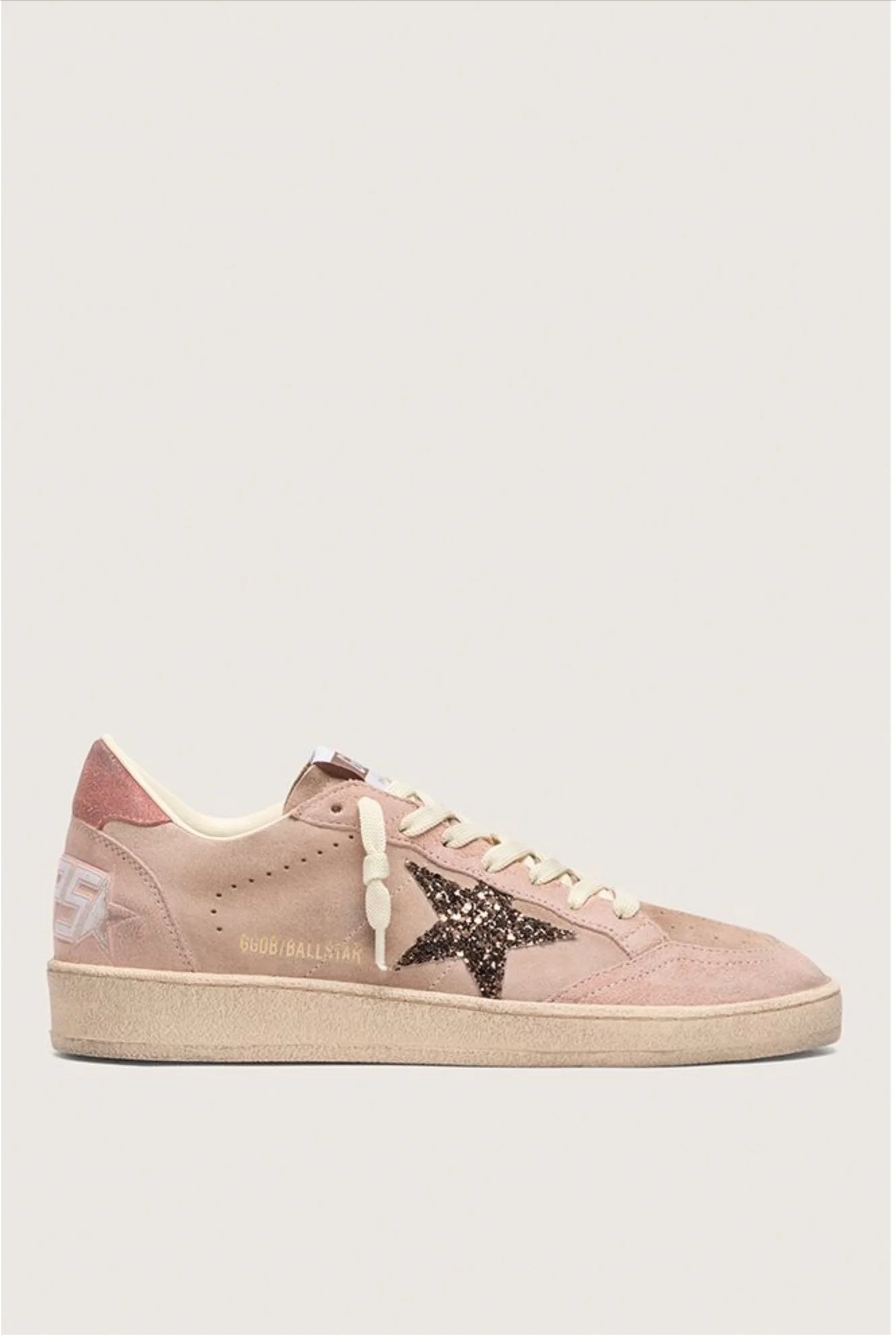 GOLDEN GOOSE BALL STAR SUEDE WITH GLITTER STAR